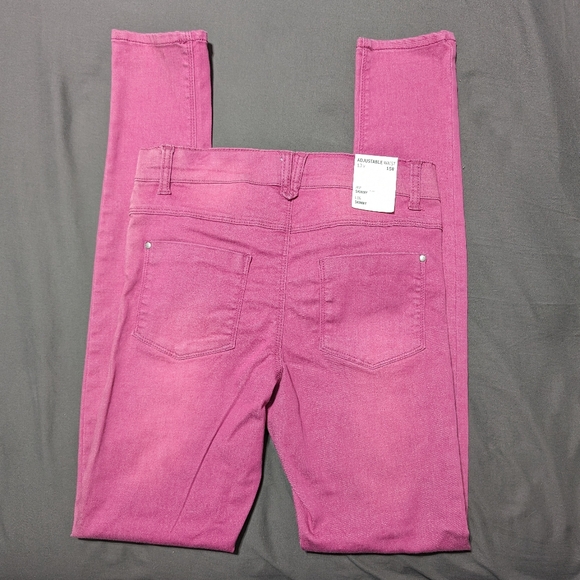 NWT Name it Girls pink Polly skinny jeans size 13 adjustable waist - Picture 6 of 11